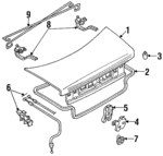 F1KY5440180B - Body: Release Cable for Ford: Escort | Mercury: Tracer Image