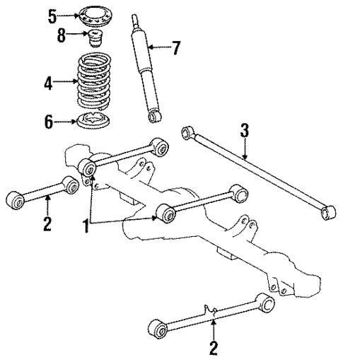 Rear Suspension for 1987 Toyota Van #1