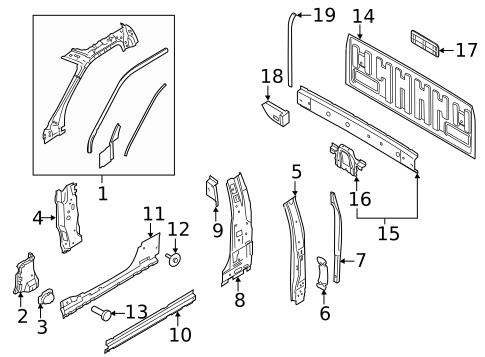 Back Panel for 2018 Ford F-350 Super Duty #1