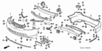 93913154G0 - Interior/Bumper: SCREW, TAPPING (5X16) (PO) for Honda Image