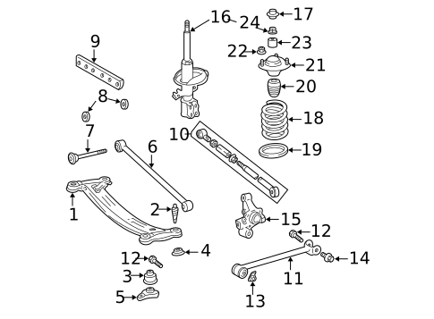 Rear Suspension for 2001 Toyota Avalon #0