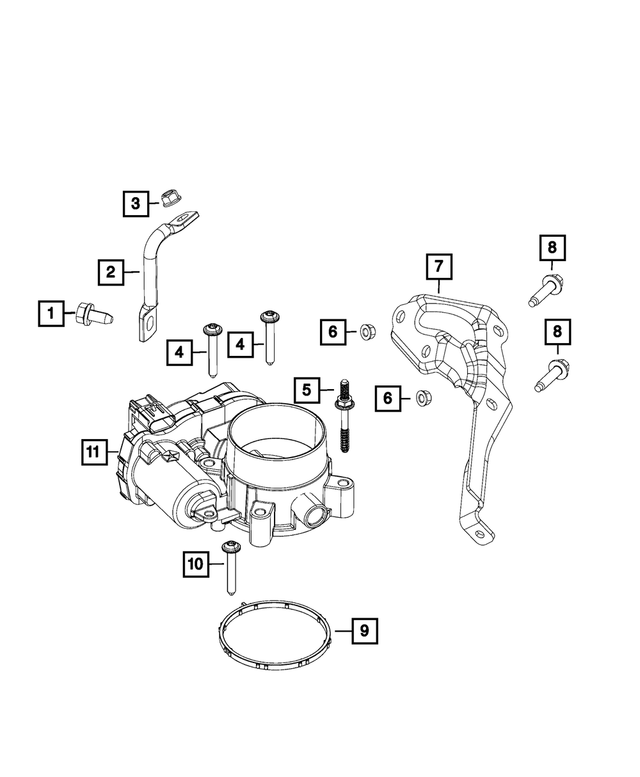 4627358AB - Fuel: Intake Manifold Strut for Mopar Image