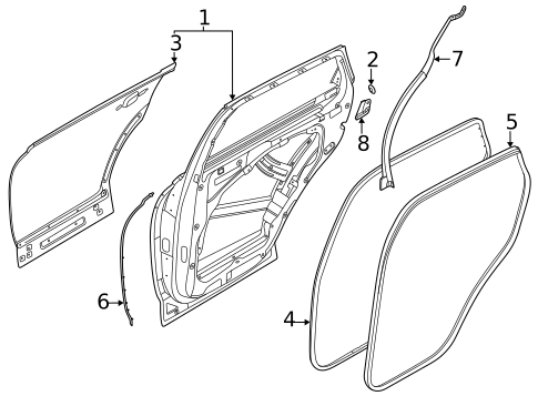Door & Components for 2023 Genesis GV80 #0