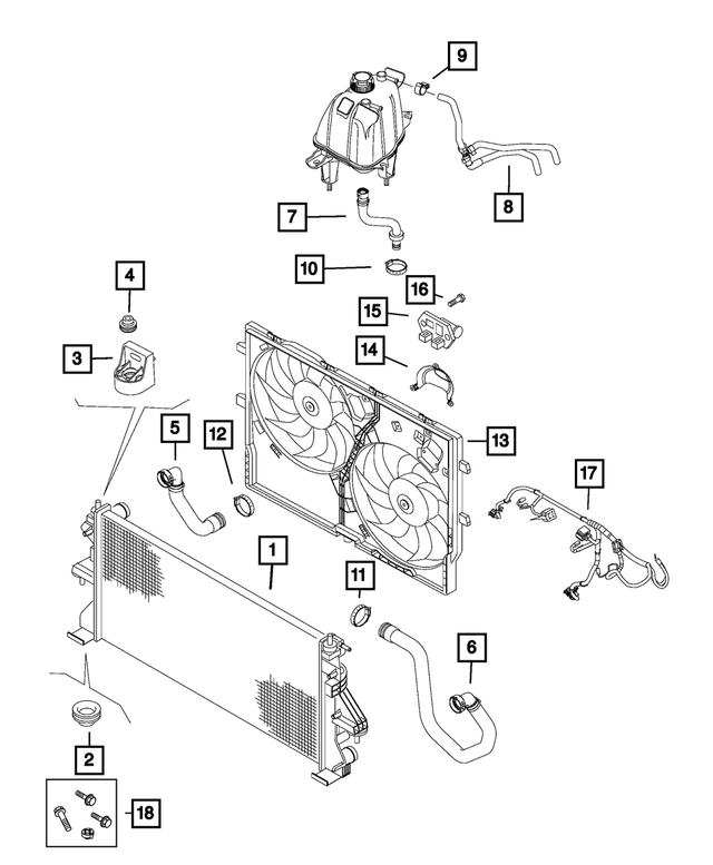 68133094AA - Cooling: Radiator Mounting Pins Pin Repair Kit for Mopar Image