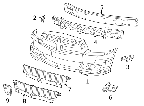 Bumper & Components - Front for 2013 Dodge Charger #0