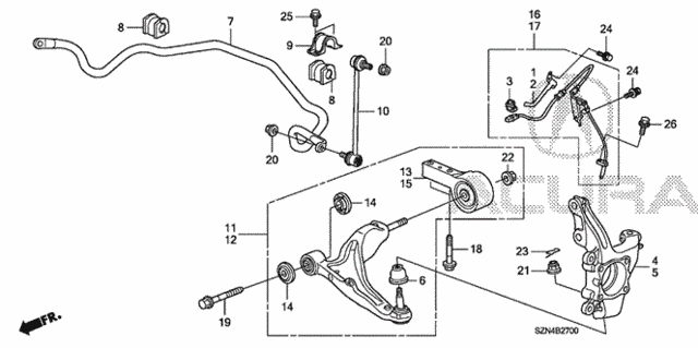 Front Knuckle for 2012 Acura ZDX #0