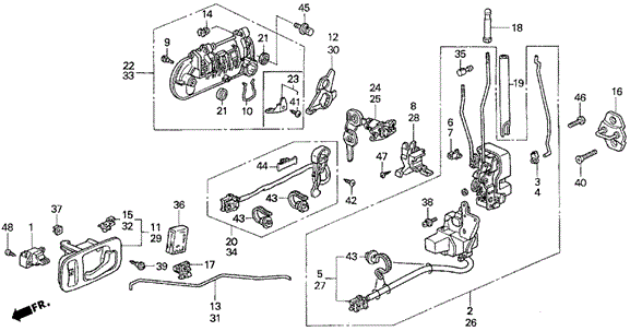 Door Lock (FR.) for 1998 Honda Odyssey #0