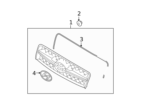 Grille & Components for 2009 Hyundai Tucson #0