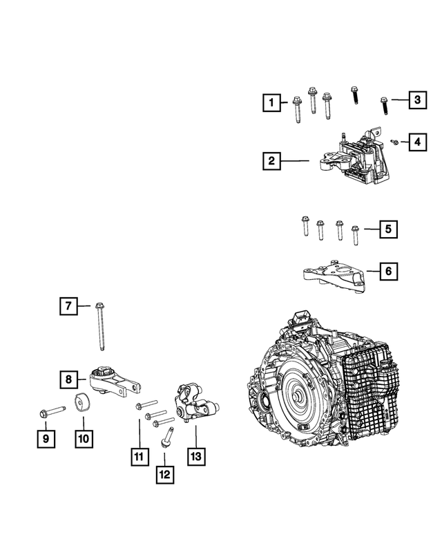 6511757AA - Transmission: Hex Flange Head Bolt for Mopar Image image