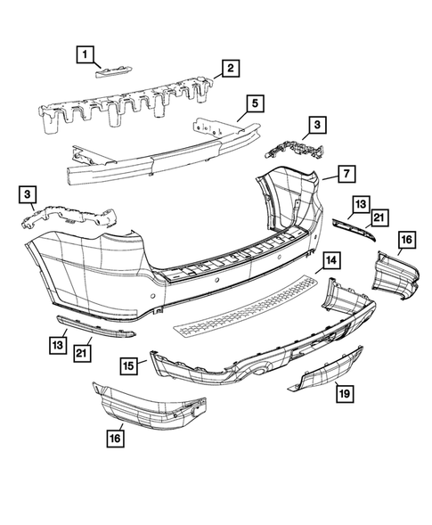 Rear Bumper and Fascia for 2016 Dodge Durango #0