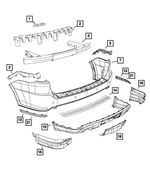 68193403AB - Frame, Bumper and Fascia: Exhaust Shield, Left for Mopar Image