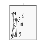 22169011267J43 - Body: Upper Center Pillar Trim for Mercedes-Benz Image