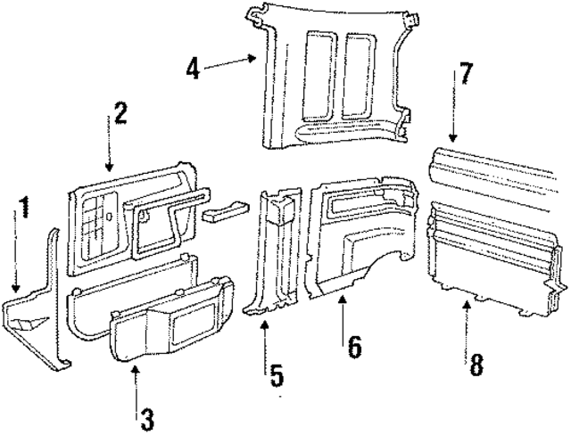 E6TZ1342456A - Body: Rear Glass Molding for Ford Image