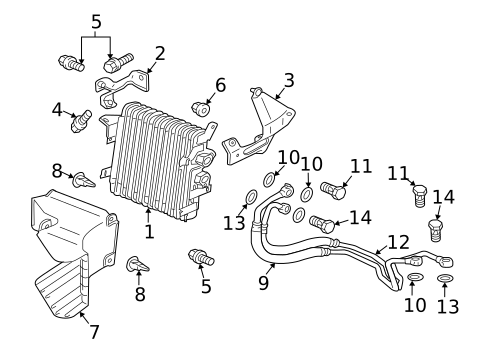 Oil Cooler for 2008 Mitsubishi Lancer #0