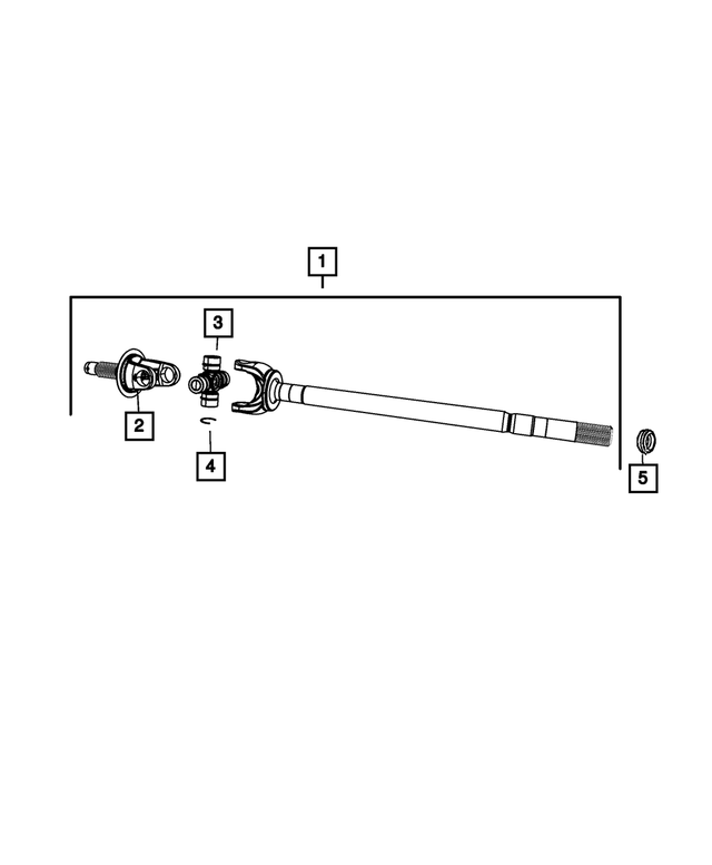 V8065428AC - Front Axle; American Axle 235 MM Single Rear Wheel; Differential and Drive Line: U-joint Kit, Value Line for Mopar Image