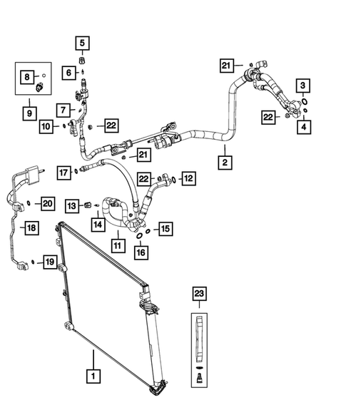 Air Conditioner and Heater Plumbing for 2015 Jeep Cherokee #3