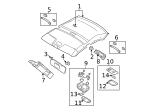 92018AE020NE - Body: Sun Visor Holder for Subaru Image