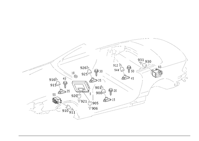 2305405545 - Electrical Equipment and Instruments: Control Unit, ABC&amp;reg; for Mercedes-Benz: SL500, SL55 AMG, SL550, SL600, SL63 AMG, SL65 AMG Image image
