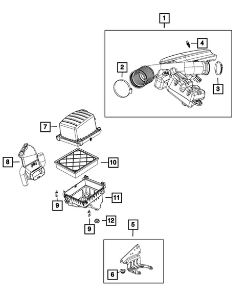 Air Cleaner for 2016 Jeep Grand Cherokee #0