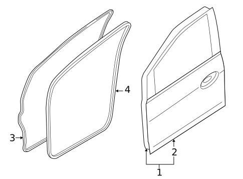 Door & Components for 2014 Ford C-Max #1