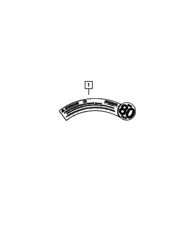 68229420AA - Labels: Space Saver Spare Warning Label for Mopar Image