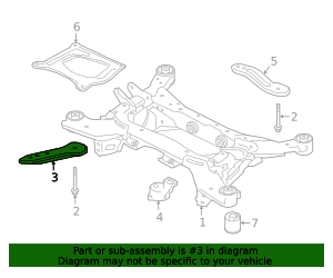 T2H8629 - High-Quality Suspension Subframe Crossmember Brace for 2016
