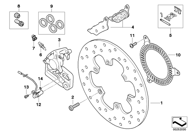 34218530065 - : Brake Caliper Without Pads, Rear for BMW-Motorrad Image