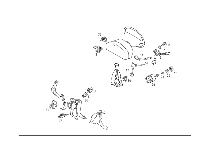 2105400245 - Electrical Equipment and Instruments: Switch for Mercedes-Benz: C220, C230, C280, C43 AMG, E420 Image image