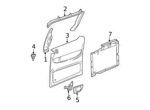 Interior Trim - Side Door for 2004 Dodge Grand Caravan #0