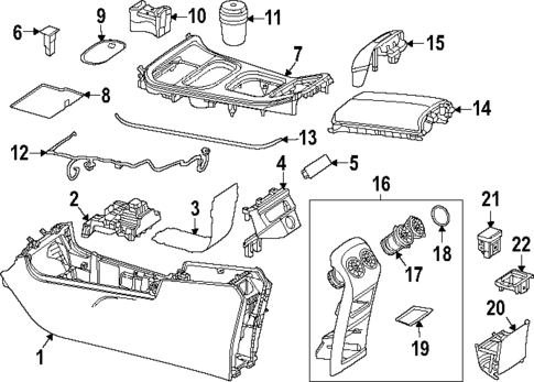 Center Console for 2023 Mercedes-Benz EQB 250+ #0