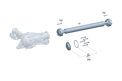 Front Axle Gear Propeller Shaft for 2020 Mercedes-Benz GLS450 #0