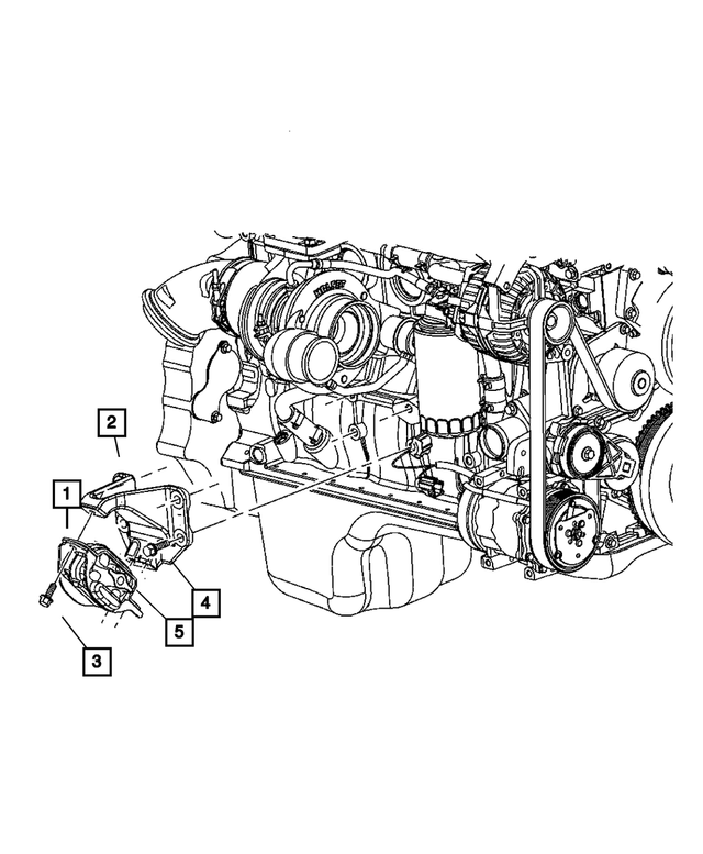 6508414AA - Engine and Transmission Mounting: Engine Mount Bolt for Mopar Image image
