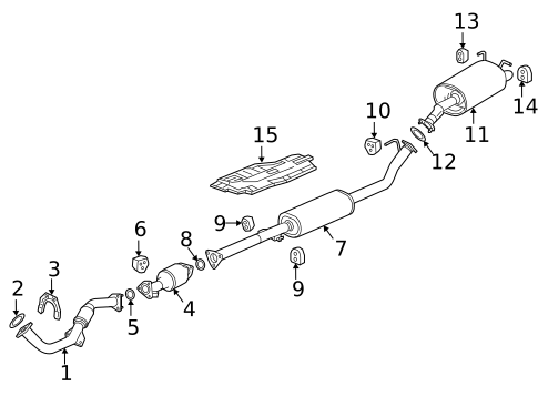 Exhaust Components for 2015 Honda CR-V #0
