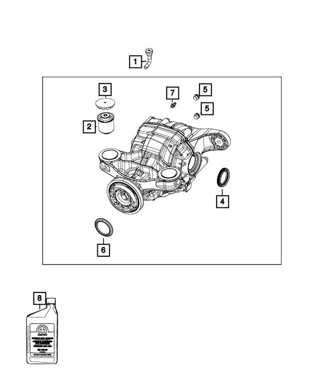 68084188AB - Rear Wheel Drive; Differential and Drive Line: Axle Vent for Mopar Image