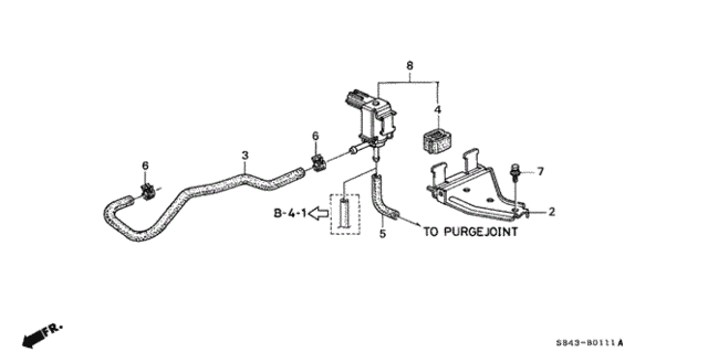 Purge Control Solenoid Valve (V6) for 2001 Honda Accord #0