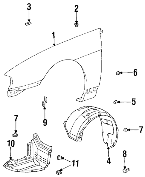 Fender & Components for 1998 Lexus SC400 #0