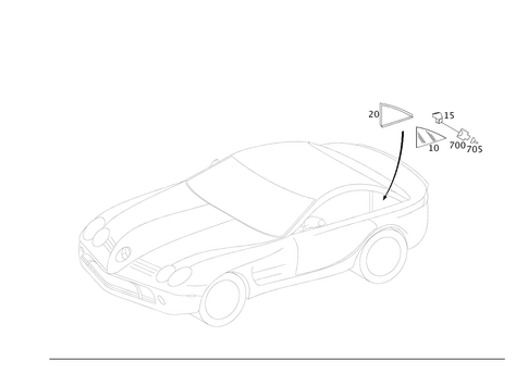 Rear-Side Window for 2005 Mercedes-Benz SLR McLaren #0