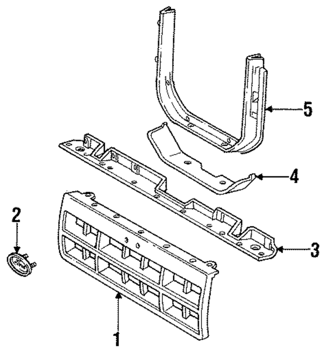 FOTZ8200D - Body: Grille for Ford: Bronco II, Ranger Image
