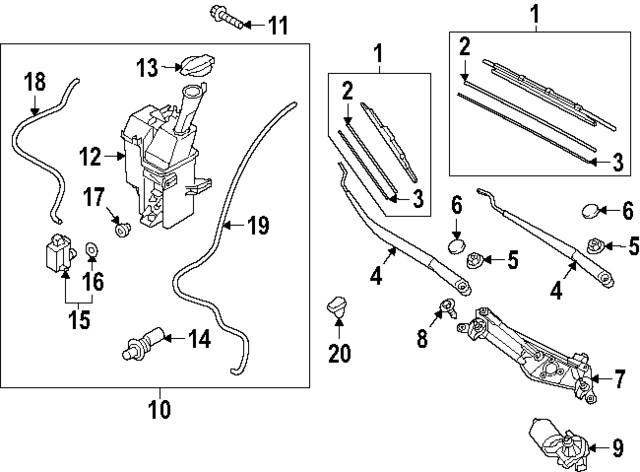 98360F2500 - : Wiper Blade for Hyundai Image