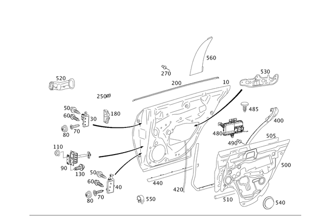 119905101 - Rear Doors: Hexagonal Head Screw for Mercedes-Benz: 180C, C230, C240, C280, C32 AMG, C320, C350, C55 AMG, CLK320, CLK350, CLK500, CLK55 AMG, CLK550, CLK63 AMG, CLS500, CLS55 AMG, CLS550, CLS63 AMG, E320, E500, E55 AMG, S430, S55 AMG Image image