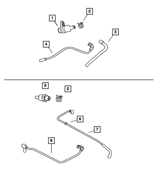 4884249AA - Engine 2.4L Four Cylinder: Pcv Valve for Mopar Image image