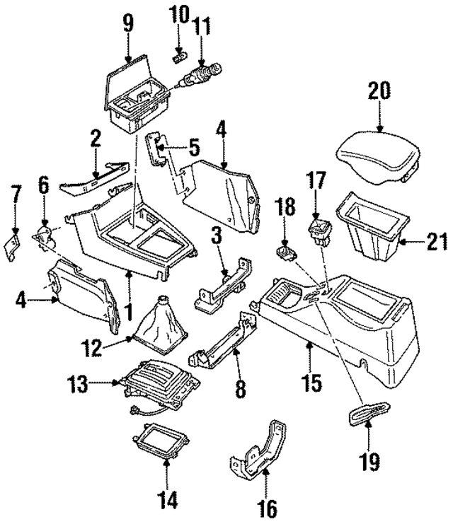 E9JY7604567B - Body: Console Panel for Mercury: Capri Image