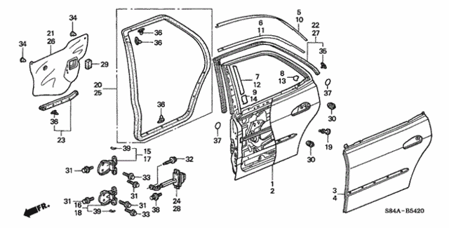 Rear Door Panels for 2002 Honda Accord #0