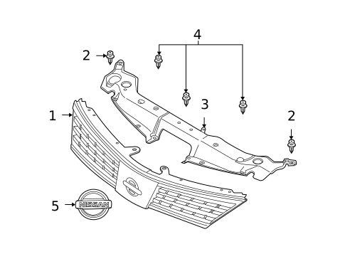 Grille & Components for 2011 Nissan Versa #0