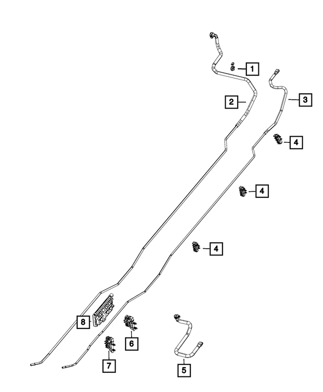 68222487AA - Fuel: Fuel Line Clip for Mopar Image image