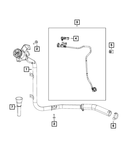 Fuel Tank Filler Tube for 2018 Fiat 500L #0