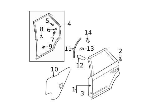 Door & Components for 2005 Nissan Murano #0