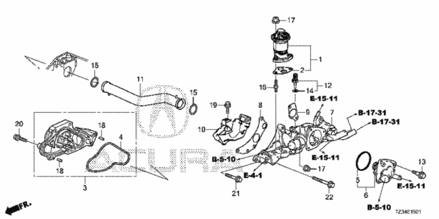 Water Pump (2) for 2015 Acura TLX #0