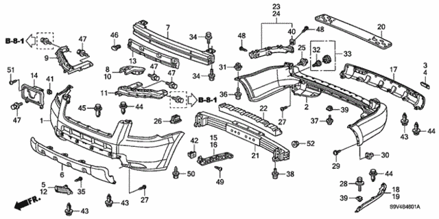 Bumpers ('06-) for 2006 Honda Pilot #0