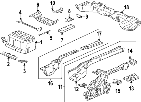 Rear Floor & Rails for 2025 Honda CR-V #0